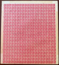 # 482 VF/XF OG NH, Complete Sheet of 400, stamps are all VF/XF, normal edge wear from sheets this size,    Seldom seen