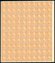 # 587 F/VF OG NH, Sheet of 100, Terrific color, RARE!