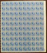 # 830 VF OG NH, sheet of 100, 30c Roosevelt, six stamps with dull gum, mostly NH, Nice Price!