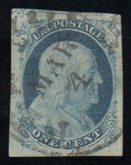 #   8 XF-SUPERB JUMBO, nice town cancel, clearly broken frame and top and bottom, Select!