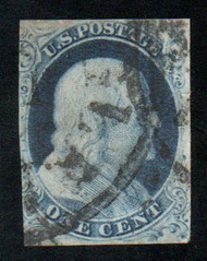 #   8A F/VF, w/CROWE (01/25) CERT, nice clear margins, sealed tear on right side, nice for the price