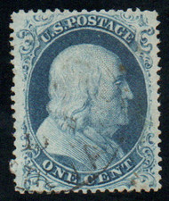 #  22 SUPERB, w/PF (08/12) CERT, what centering, all perforations are well clear of the design, very faint cancel, minor flaws, carrier cancel, GEM!!