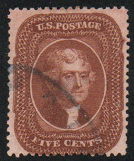 #  30 F/VF, w/PSAG (08/25) CERT, a choice used stamp with neat town cancel, an amazing stamp, with strong color, lite crease, SUPER NICE!