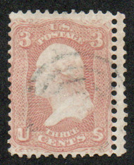 #  65 Fine+, double row of perfs, light target cancel, very neat piece!