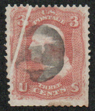 #  65 F-VF, pre printing paper fold, cork cancel, fresh color!