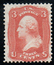 #  56 F/VF mint ng, w/PSAG (08/25) CERT, Bright Red Orange shade, eye popping color, nibbled perf, Select!