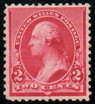 # 220c VF/XF OG H, capped 2c's on each side, extremely well centered, small thin,  Super!