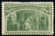 # 243 F/VF, mint no gum, bright fresh color, thin at top, Nice Price!
