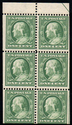 # 374a F-VF OG NH, w/PF (10/21) CERT, Booklet Pane, Pos. 5, post office fresh!