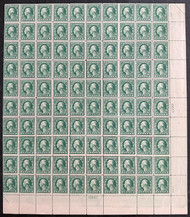 # 498b F/VF OG NH, top two Imperf Horz Pairs in Sheet, w/PSE (09/22) CERT, bottom pair has two blind perfs,  remainder pairs have blind perfs,  beware of pairs offered without certificates, many fake and blind perforation pairs exist, RARE!