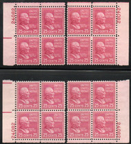 # 829 F/VF to VF OG NH, 24082, Matched Set of 4 plate blocks, nice