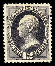 # 198 VF/XF NGAI, w/PF (04/93) CERT, only 65 known collectible stamps, extremely well centered, full perforations, faint thin which is the norm for the 12c issue, CHOICE GEM!