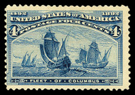 # 233a F/VF OG H, "BLUE ERROR", w/PSE (06/08) and PF (09/66) CERTS, the darker variety of the two known error colors, VERY RARE!