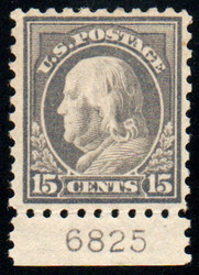 # 437 VF OG H, Plate number single, nice!