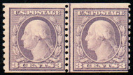 # 493 Fine+ OG LH, Line Pair, spectacular color!