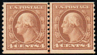 # 495 F-VF OG LH, Line Pair, rich color!