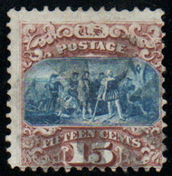 # 118 Fine+, faint cancel, shallow thin, rich color!