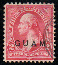 Guam # 2 SUPERB, town cancel, beautiful margins, GEM!
