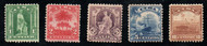 Cuba # 227 - 231 VF OG H/mint ng, eye popping color set!