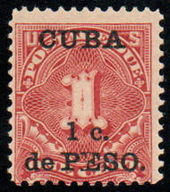 Cuba #J1 Fine+ OG Hr, nice color!