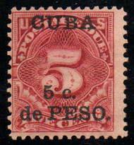 Cuba #J3 F/VF mint ng, eye popping color!