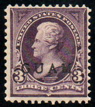 Guam # 3 VF OG Hr, eye popping color!