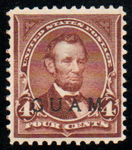 Guam # 4 VF/XF OG H, vivid color!