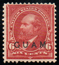 Guam # 6 VF OG Hr, terrific color!