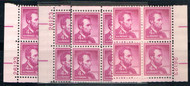 #1036a plate 26123, MATCHED SET of 4 Plates, VF OG NH, we have an entire stock of this Scott Number in matched set, ASK!
