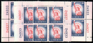 #1041 plate 24933/24937, Better Number MATCHED SET of 4 Plates, VF OG NH, we have an entire stock of this Scott Number in matched set, ASK!
