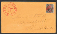 #   2 VF, on cover from West Haverford, Pa, one of only two known covers recorded, Nice and Fresh!!
