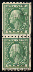 # 410 VF/XF, Pair, wavy line cancel, lovely color, CHOICE!