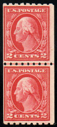 # 411 F/VF OG H/NH, Line Pair, bold color!
