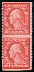 # 540a F/VF OG LH, Pair, Imperf between, lovely color!