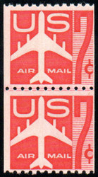 #C 61 F/VF OG NH, Line Pair, eye popping color!