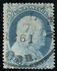 #  18 VF/XF, light cancel, well centered, terrific color!