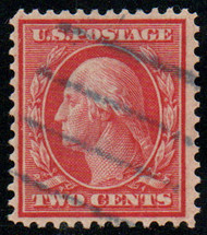 # 358 VF, blue line cancel, eye popping color!