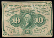 #PC 6 XF, Postal Currency, nicely centered, crisp!