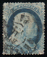 #  22 VF/XF, fancy date cancel, tiny perf tear, lovely color!