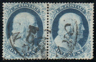#  22 VF/XF, Pair, light town cancel, terrific color!