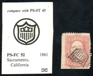 #  65 F/VF, w/PSAG (01/26) CERT, well struck shield cancel, small flaws, very nice, SELECT!