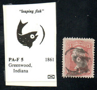 #  94 VF, "Fish Cancel", w/PSAG (01/26) CERT, a select stamps with a terrific S-O-N cancel, Super!