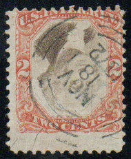 #R135b Fine, w/PSAG (08/25) CERT, INVERT, dated cut cancel, small tear, Fresh Color!