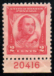 # 690 SUPERB JUMBO OG NH, plate number single, beautiful color, HUGE STAMP, GEM!