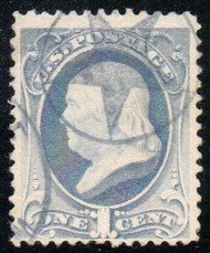 # 206 F/VF, blue star in circle cancel, bright color!