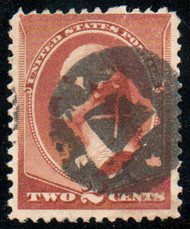 # 210 F/VF, diamond in circle cancel, vivid color!