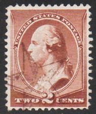 # 210 F/VF, faint shaded star cancel, terrific color!