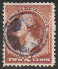 # 210 VF, blue star in circle cancel, lovely color!