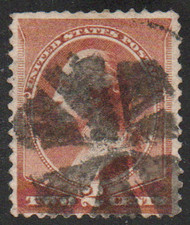 # 210 VF, flower cancel, terrific color!