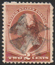 # 210 VF, Maltese cross cancel, eye popping color!